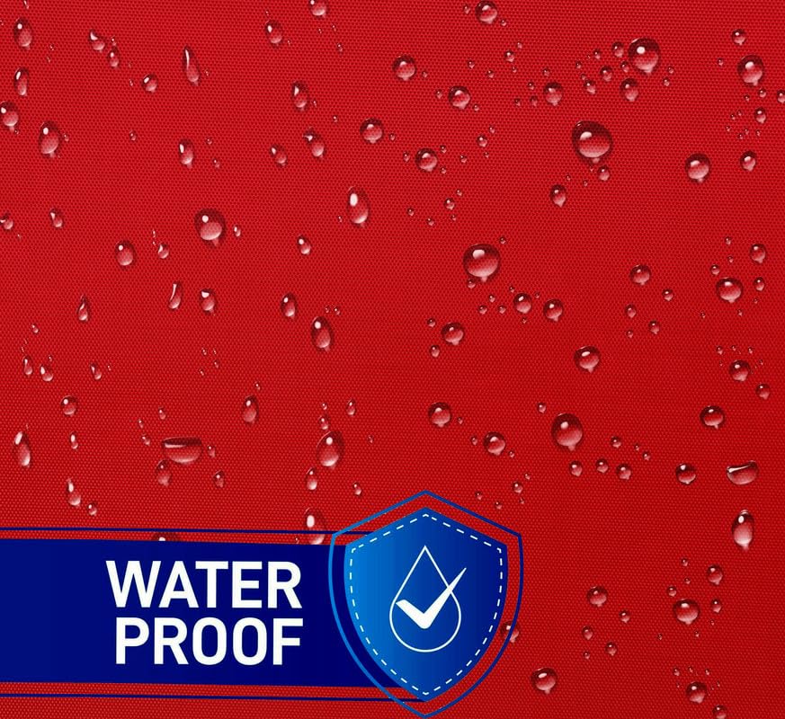 Image of Roller Blinds 300 GSM Polyester Fabric Waterproof & Sun Blockage Corded Roll Up and Down Blinds Curtains for Window, Door, Balcony (Red Color 2.5 X 12 Feet, Pack of 1 Piece)
