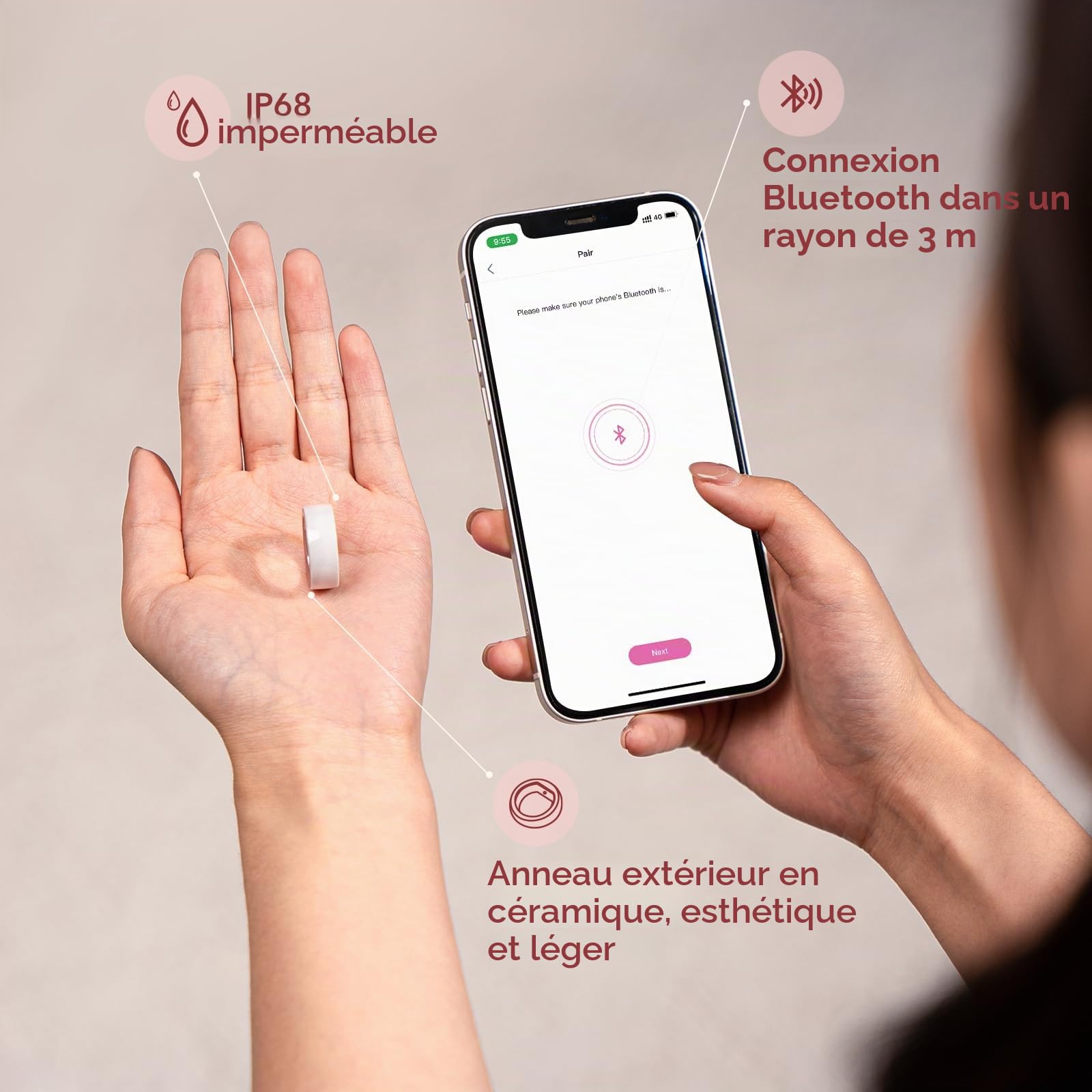 femometer Bague Intelligente