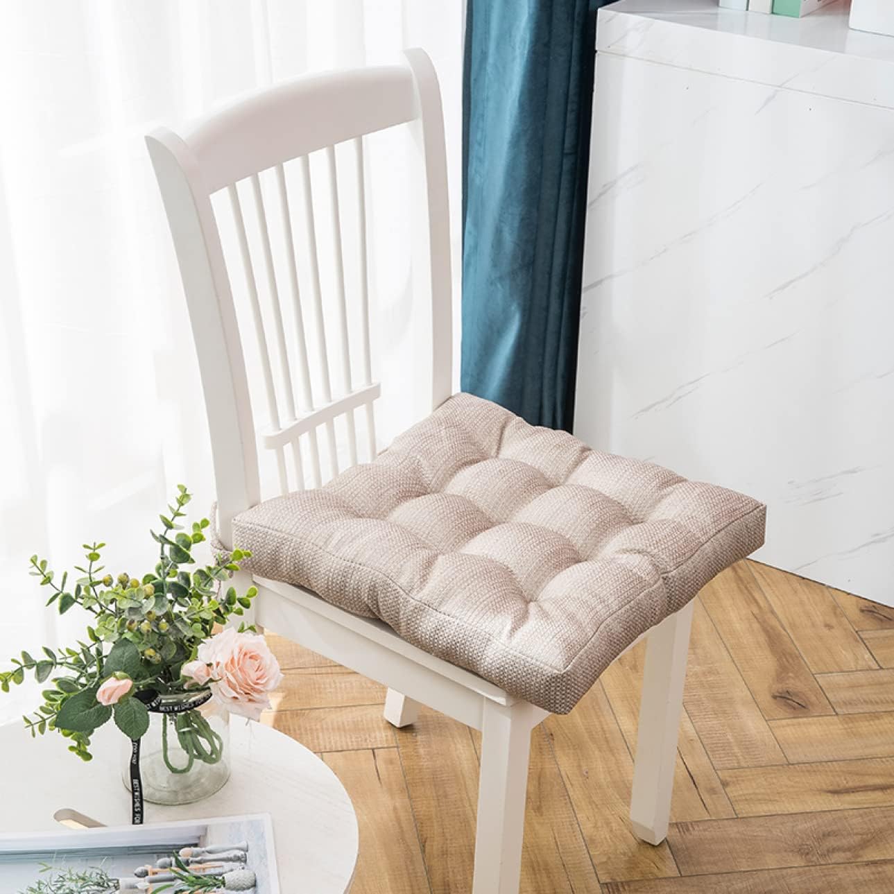 SCTX 座布団 北欧 厚手 座布団 ベージュ フロアクッション 四角 おしゃれ 丸洗いOK クッション 大きい 分厚い クッション