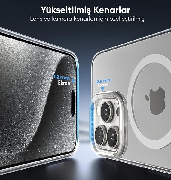 Minesk iPhone 17 Pro Max için Origin+ Serisi MagSafe ile Uyumlu Crystal Clear Ultra Şeffaf Hybrid Materyal Kılıf Yarı Yumuşak Yarı Sert Sararmaya Karşı Dayanıklı Kılıf Kapak (Ultra Şeffaf, 17 Pro Max)