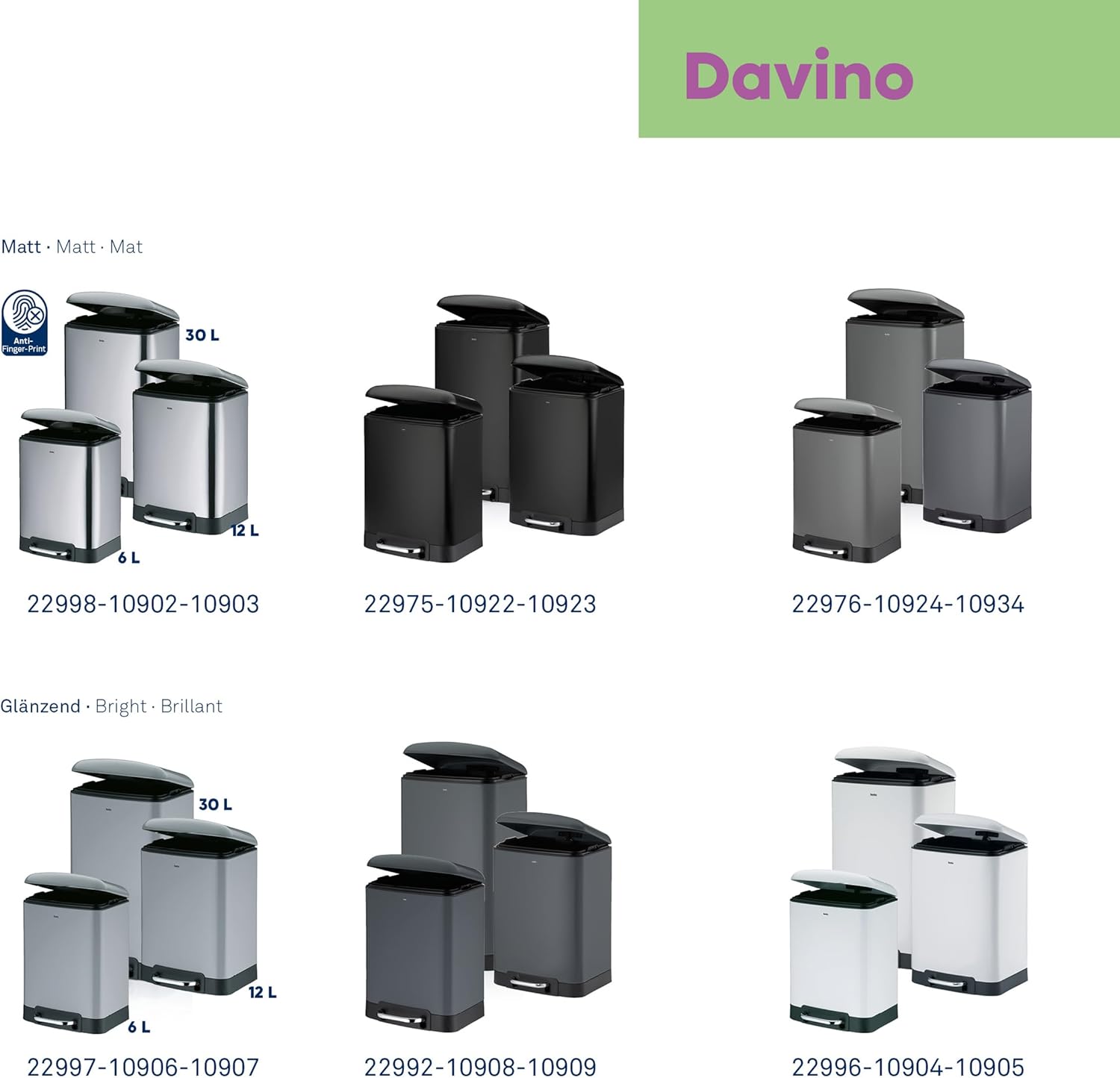 Kela Davino Cosmetic Bin, Stainless-Steel, White, 30 x 15 x 10 cm