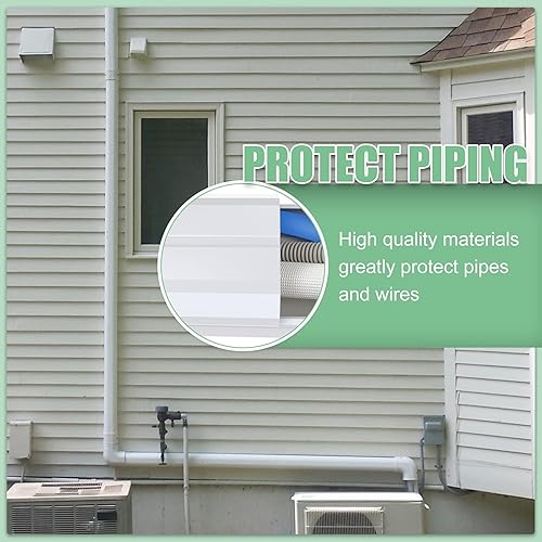 Miniatura 7 de Juego de mini línea dividida de 3 pulgadas de ancho y 25 pies de largo, kit de cubierta decorativa de PVC para aire acondicionado mini split sin