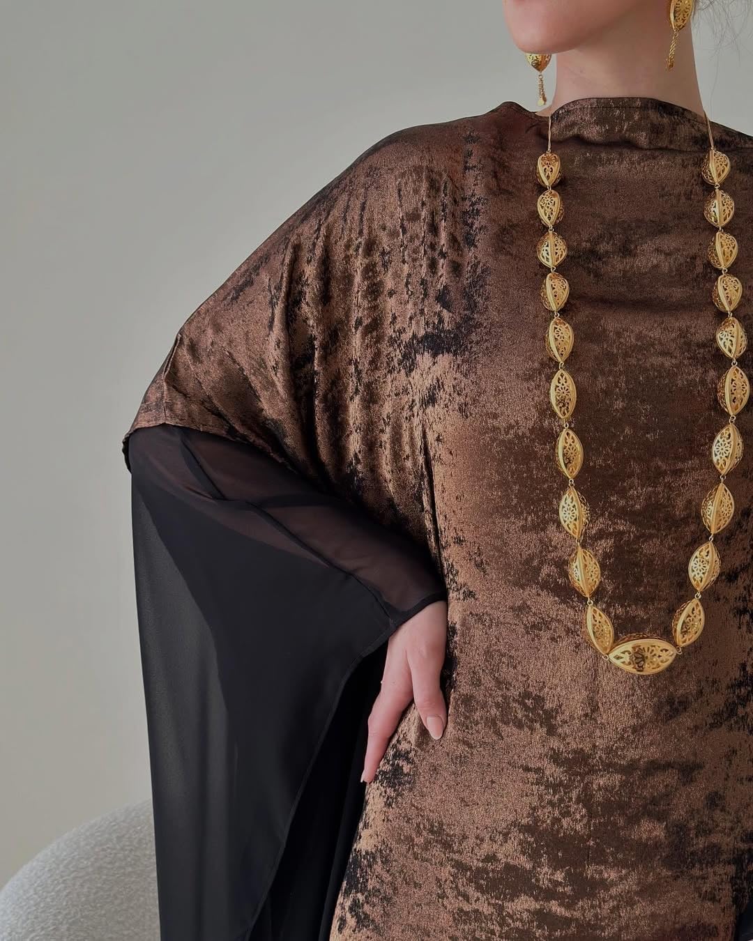 Kaftan Abaya Dress Dubai Style Abaya Daily Smooth Flowy Muslim Women Clothes