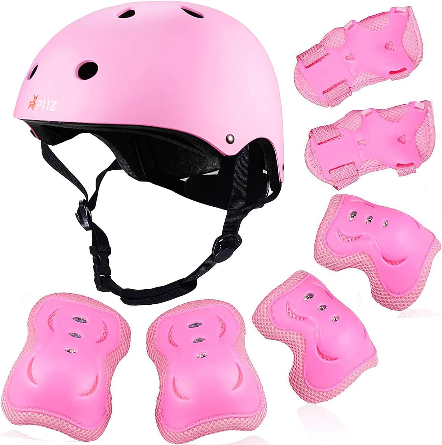 PHZ. Kids Bike Helmet Toddler Helmet 3-14 Years Sport Protective Gear Set Knee Pads Elbow Pads Wrist Guards Boy Girl Adjustable Child Cycling Helmet : Sports & Outdoors