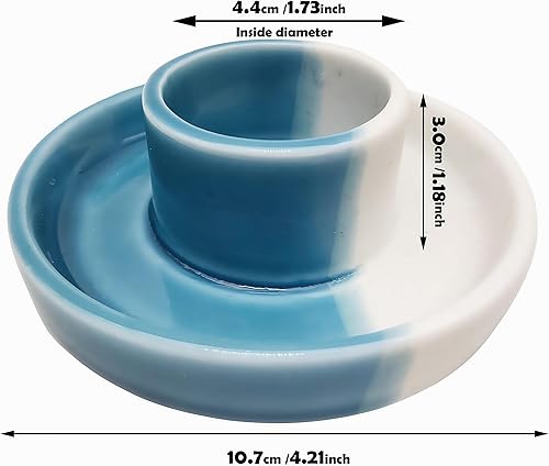 Vista 3 de Soporte para salvia, quemador de salvia blanca, cuenco para manchas, soporte para Palo Santo, soporte para incienso, paquete de soporte de incienso