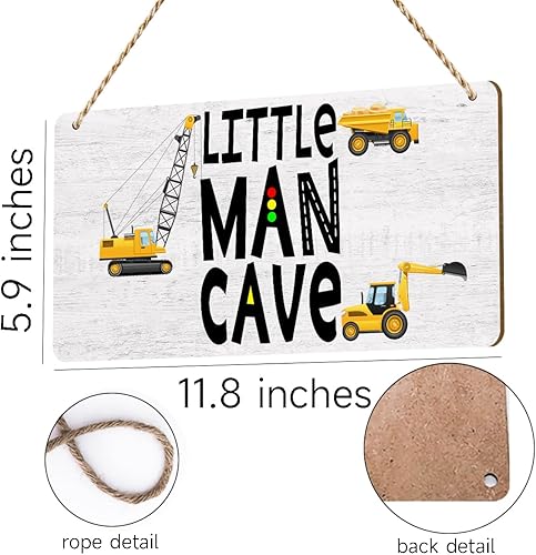 Miniatura 2 de Letrero de construcción para camión, tractor, vehículo de transporte, letrero de cueva de hombre pequeño, decoración de habitación de niños,