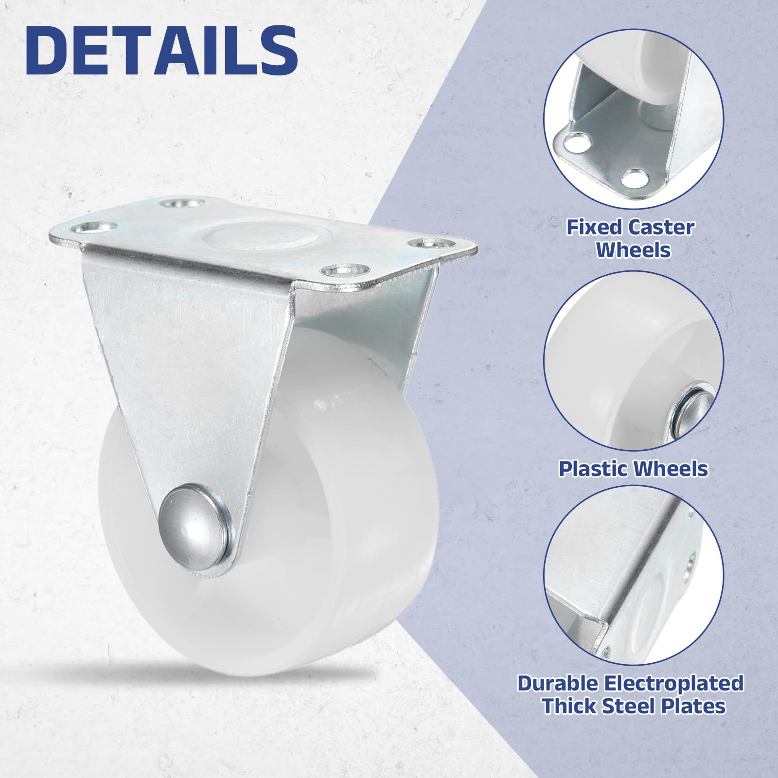 PATIKIL 1.5 Inch Fixed Caster Wheels - Image 3
