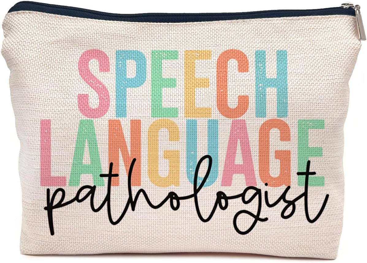 IWXYISLP Gift,Speech Language Pathologist Bag,SLP Speech Language Pathologist Makeup Bag Zipper Pouch Travel Toiletry Gifts For Women Speech Language Pathologist