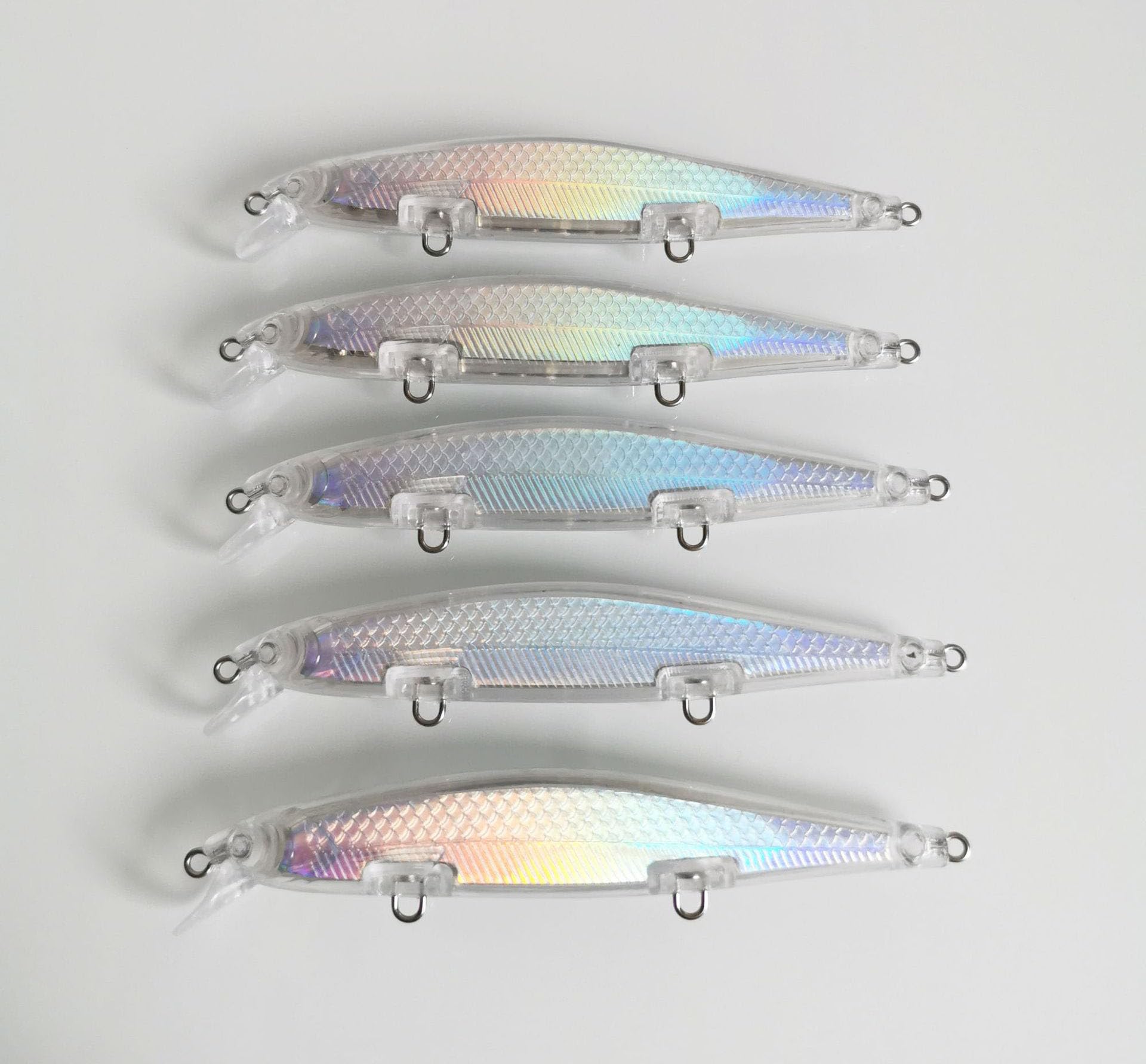 AOHRO Pack of 10 Unpainted DIY Blank Lure Body Crankbait Hard Bait for sea Fishing 11cm/11g Fishing Lure CH133