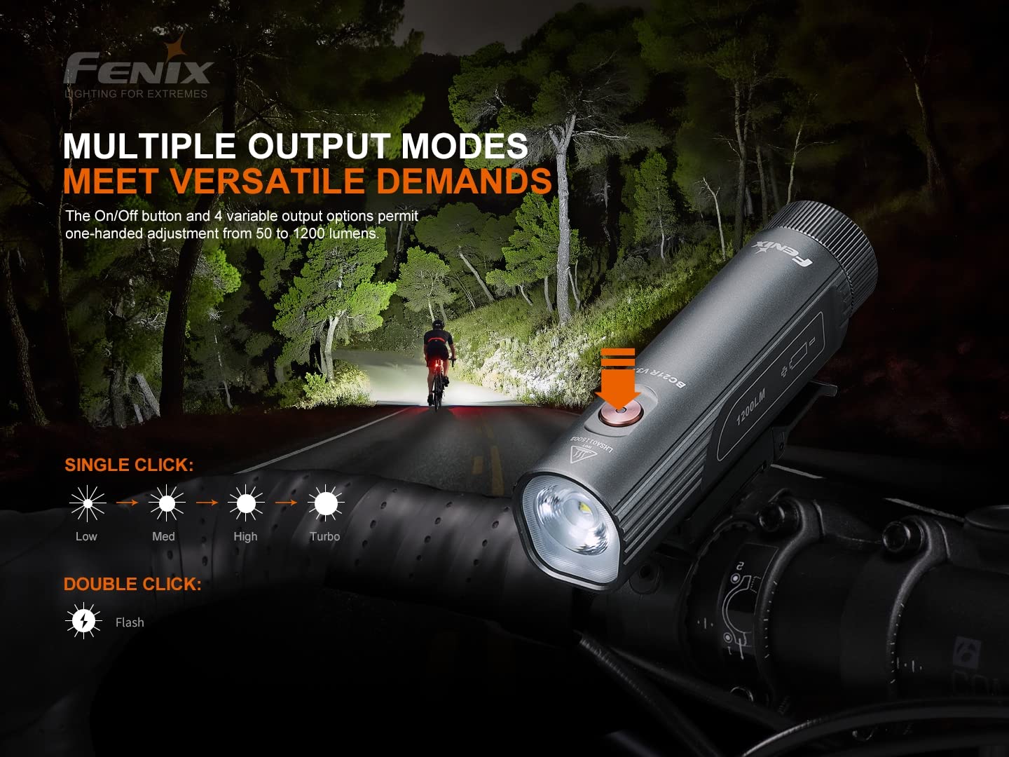fenix BC21R v3.0 - Luz para Bicicleta de montaña y Senderismo