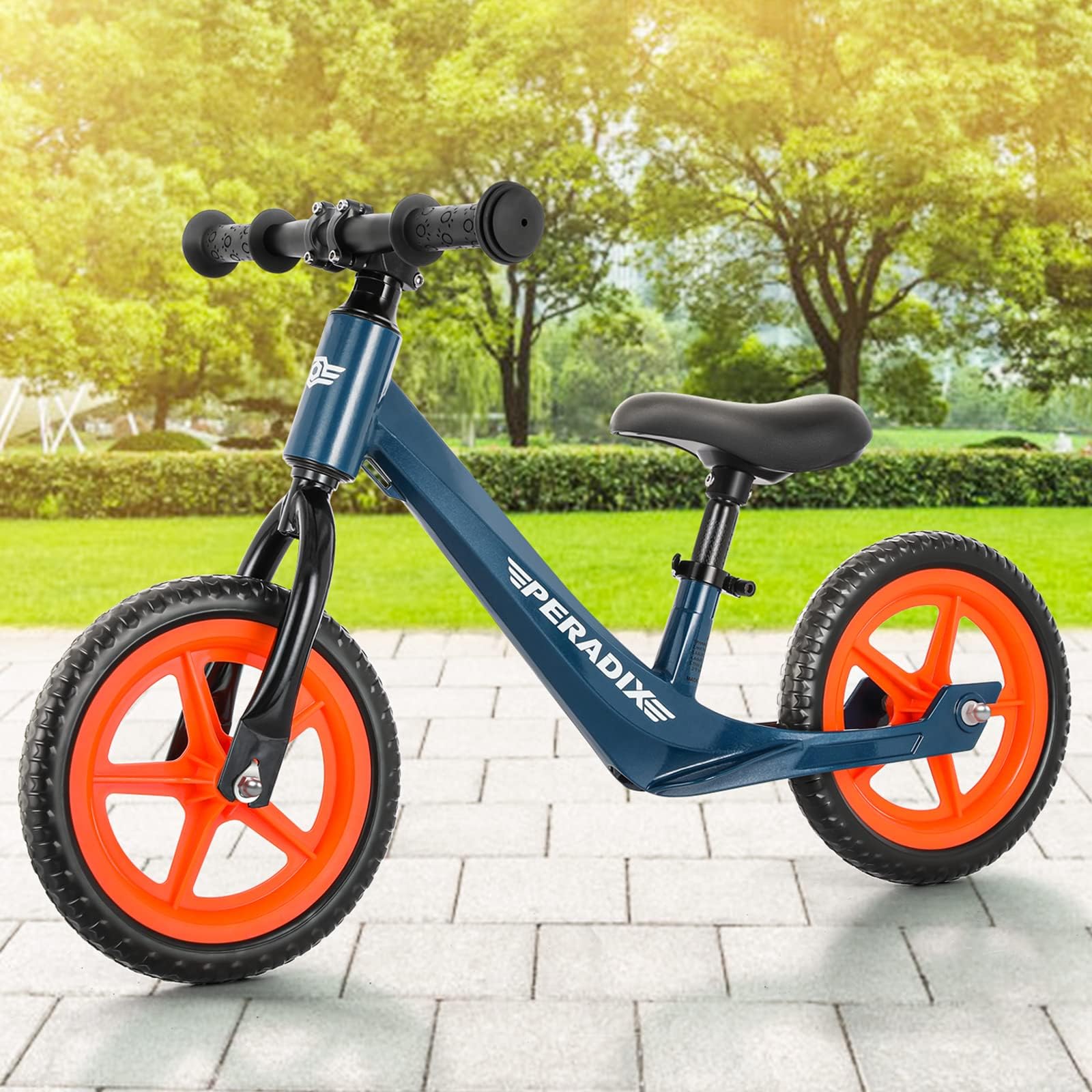 Peradix Balance Bike - Lightweight Toddler Training Bike for Kids Ages 2-6 Years, No Pedal Bikes with 12"~16" Height Adjustable Seat, 12" EVA Tires, First Bike Gifts for 2+ Boys Girls (77lbs Loading)