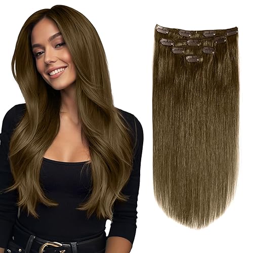 Clip in Hair Extensions Real Human Hair, Remy Human Hair