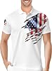 PAGYMO Funny Golf Shirts for Men Crazy Print Moisture Wicking Performance Graphic Short Sleeve Mens Polo Shirt
