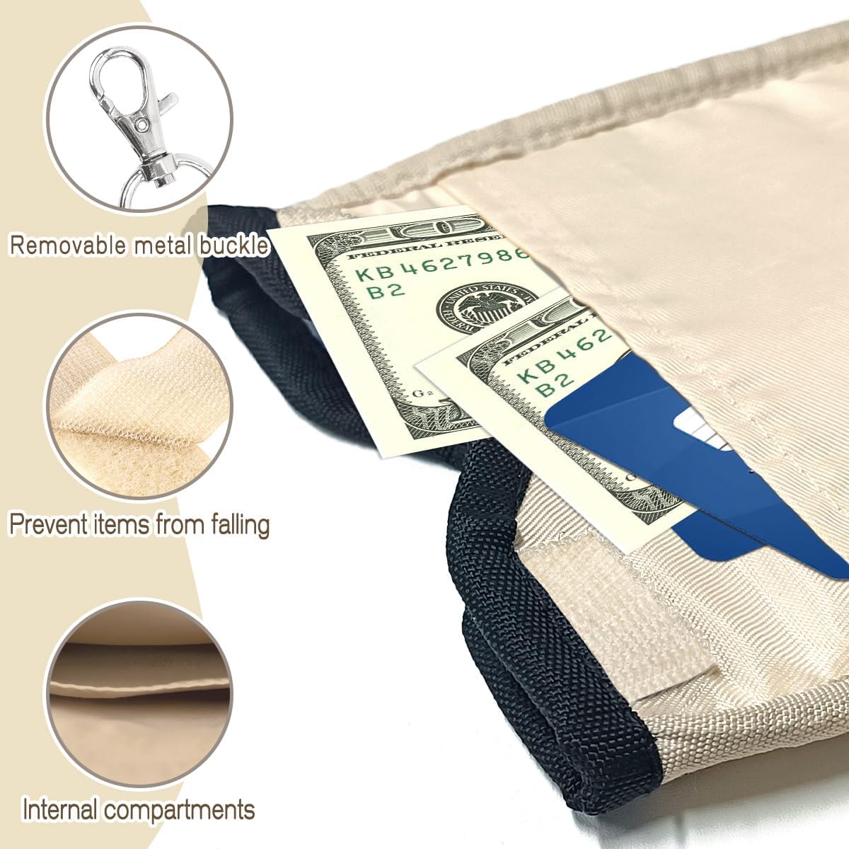 IRADA Neoprene Cell Phone Sleeve Pouch Case Bag with Crossbody Strap Neck Lanyard for Women Men 7.6 X 4.3 Inches-Boho Floral Shockproof Universal Phone Bag - Image 2