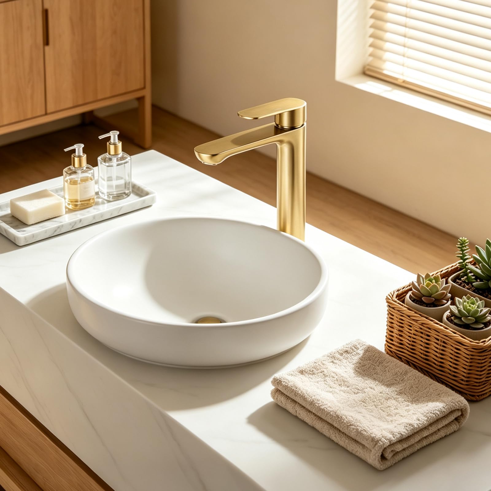Grifo alto de acero inoxidable dorado 304, grifo alto para lavabo, moderno grifo monomando para baño y cocina