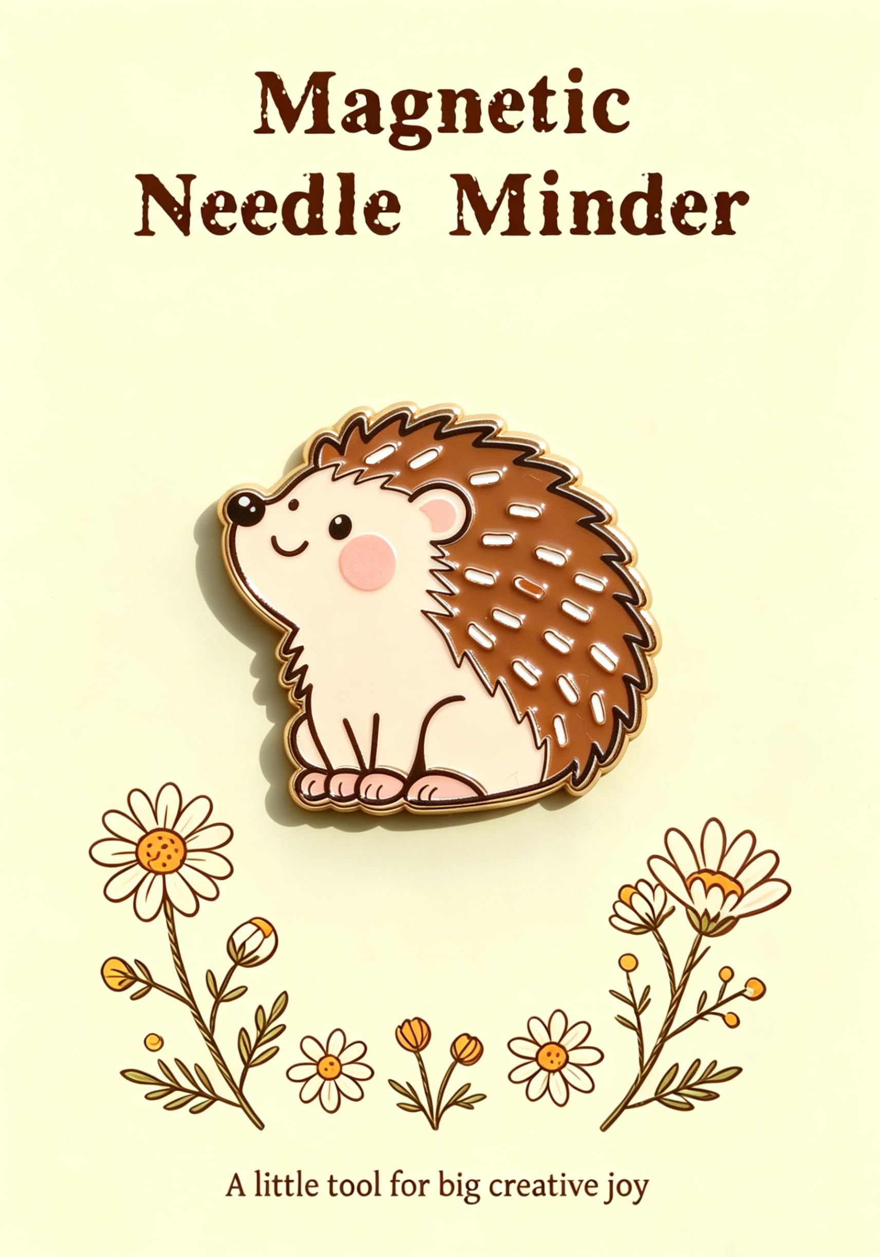 Hedgehog Magnetic Needle Minder Needle Holder, Cross Stitch Accessories, Embroidery,Sewing, Needlework Magnetic Pin Holder