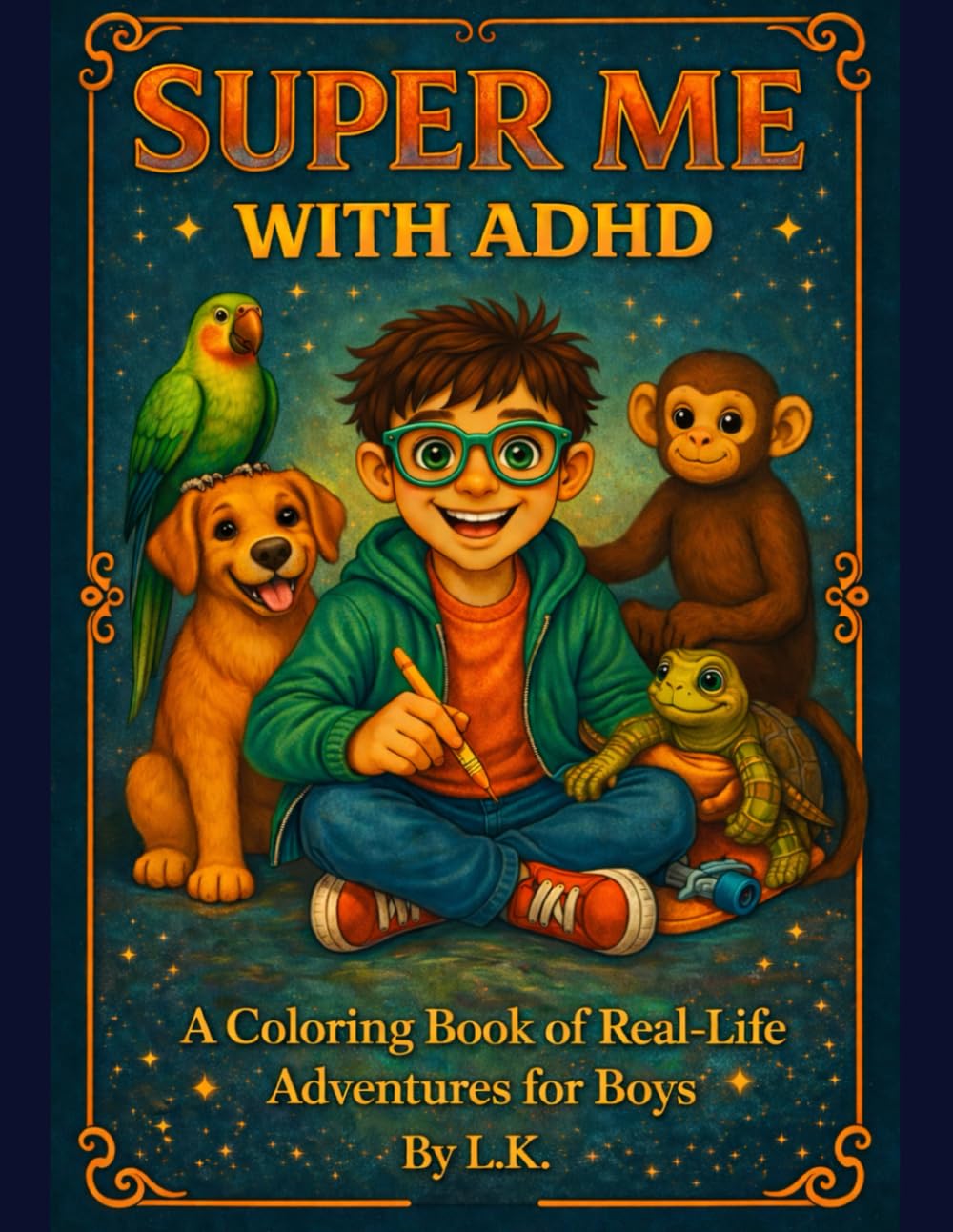Super Me with ADHD - Just Me, My ADHD, and My Awesome Animal Pals: A Calming Animal Adventures Coloring Book for Boys with ADHD, ADD, and AuDHD — ... Therapists (The Super Me with ADHD Series)