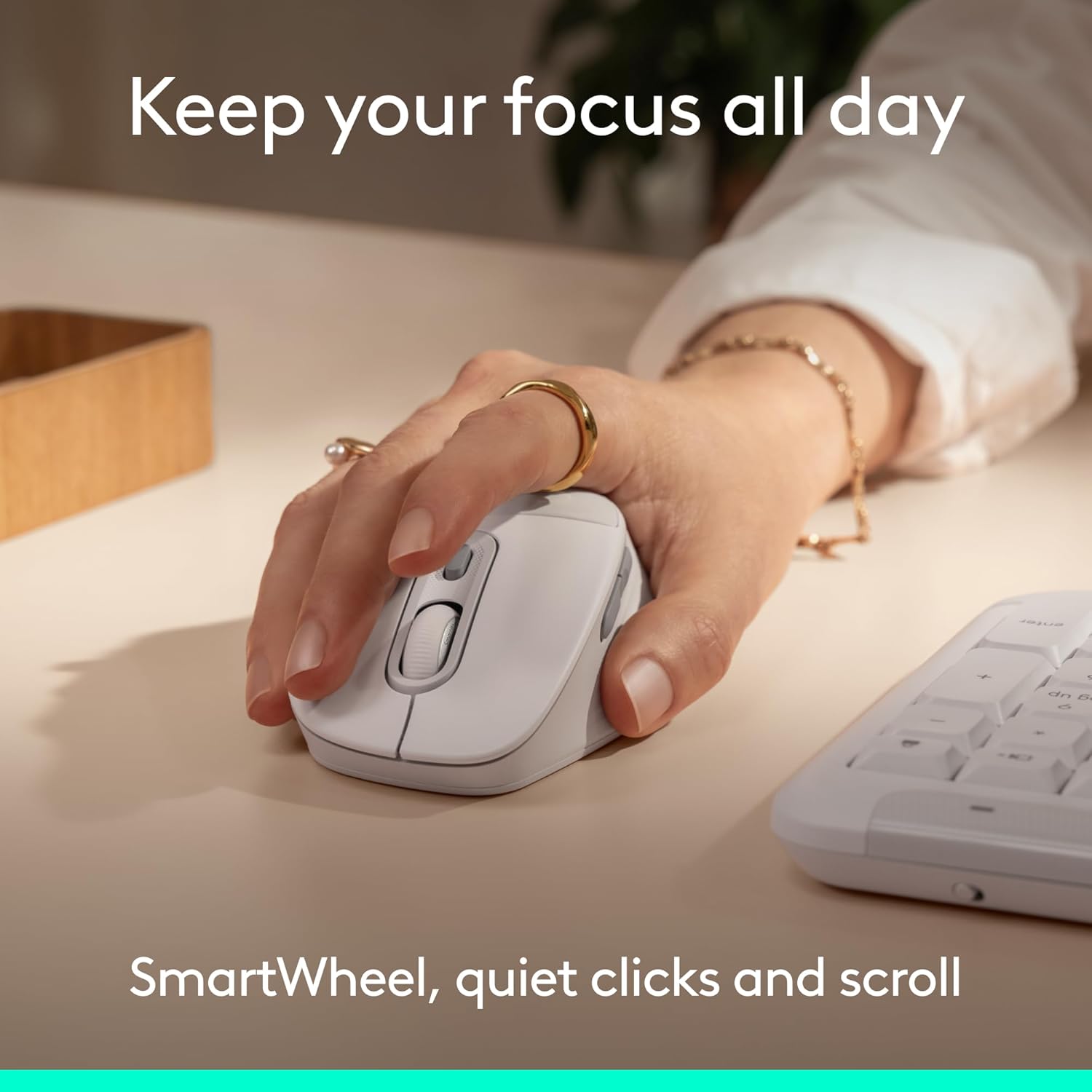 Logitech Signature Comfort Plus M850 L Wireless Mouse, Bluetooth Mouse with Palm Cushion, Silent Clicks, 24-Month Battery, Customizable Buttons, for Windows, Mac, iPad - Off White 6 714EdBL3sGL. AC SL1500