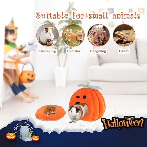 Miniatura 5 de YUEPET Cama de conejillo de indias, cueva de invierno, cálido y acogedor, escondite para conejo enano, conejo, hurón, hámster, chinchilla, erizo,