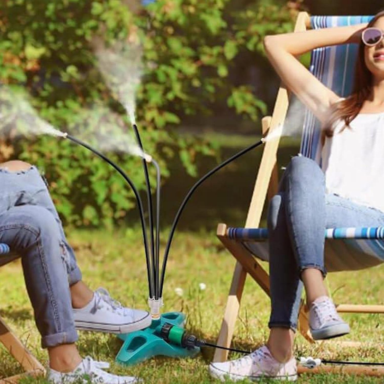 Standing Misters for Outside Patio | Upgraded Portable Standing Misting System,Portable Mist Sprinkler for Garden Watering, Pet Cooling, Kids Water Playing