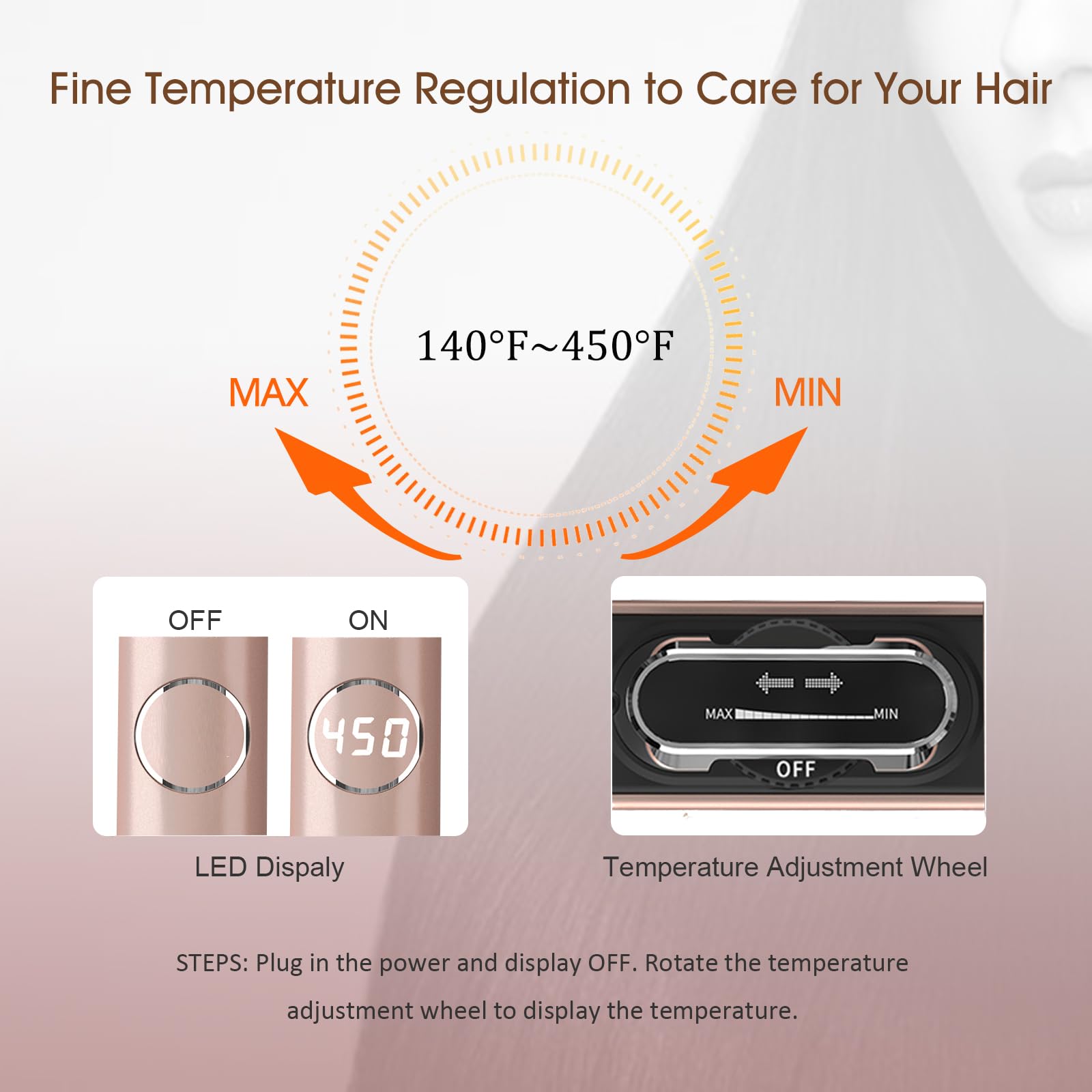 UOTEK Hair Straightener 1 3/4 Inch Flat Iron Ionic Salon Hair Flat Iron 1.75