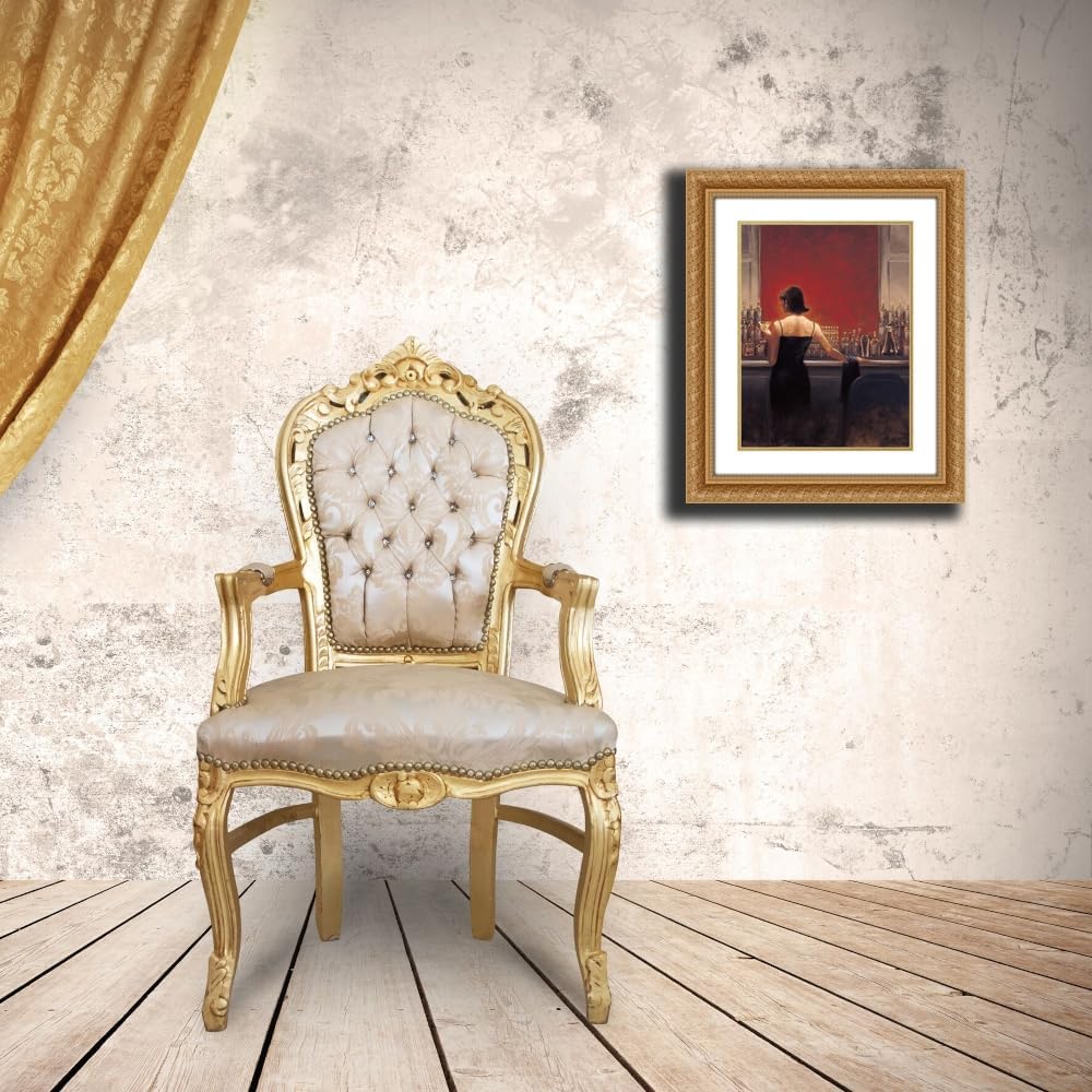 ArtDirect Evening Lounge Custom Framed Art Print Giclee Print or Canvas Options with Various Sizes and Customization by Lynch, Brent