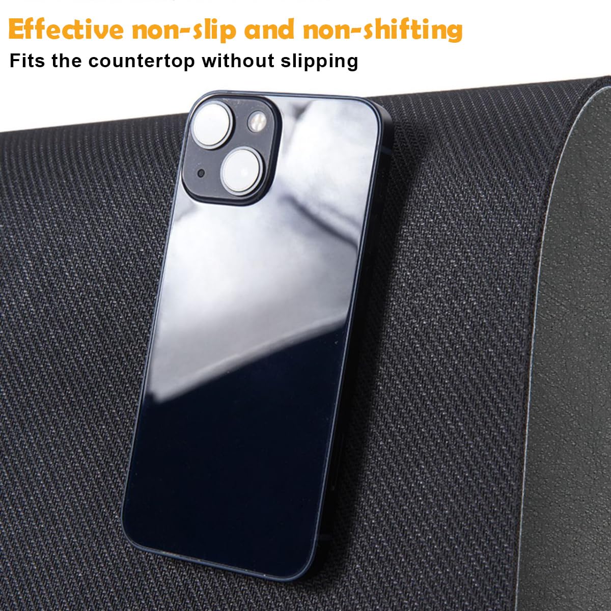 Tappetino Scolapiatti Assorbente 30x50 Cm Grigio Scuro - Antiscivolo Per Cucina E Bagno