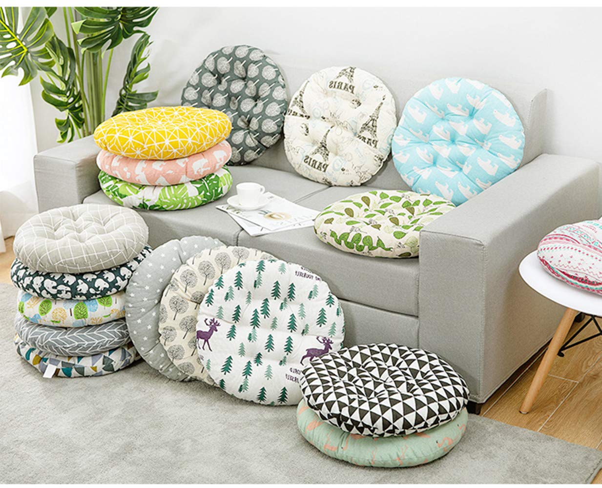 Coussin De Siège Rond, Coussin De Chaise Doux Et épais, 40 X 40 X 10 Cm, Coussin De