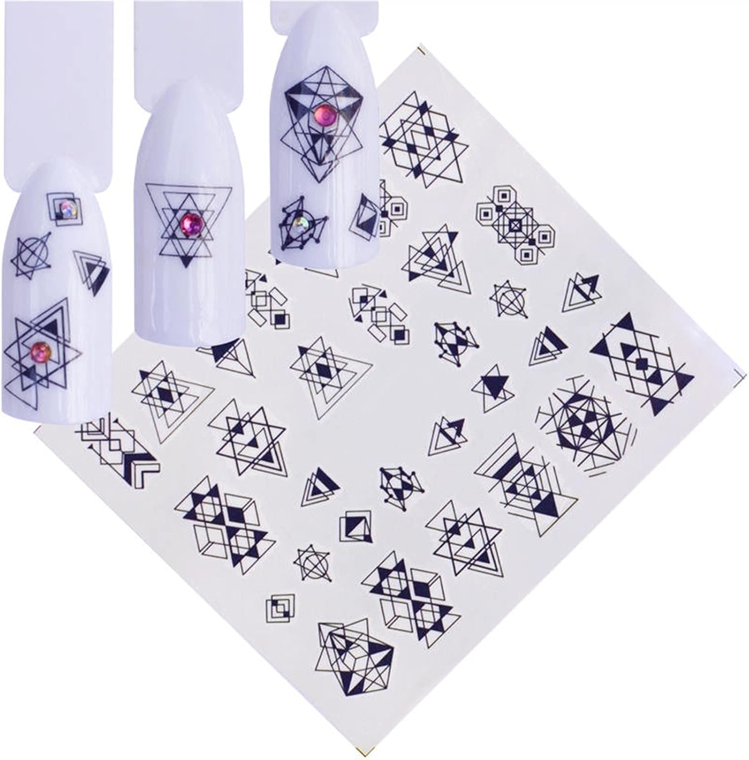 Nail Sticker, Fashion Cute Transfer Nail Art Sticker Decal Slider Manicure Wraps Nail Sticker 5 Sheet (Color : 5 Sheet) : Beauty & Personal Care