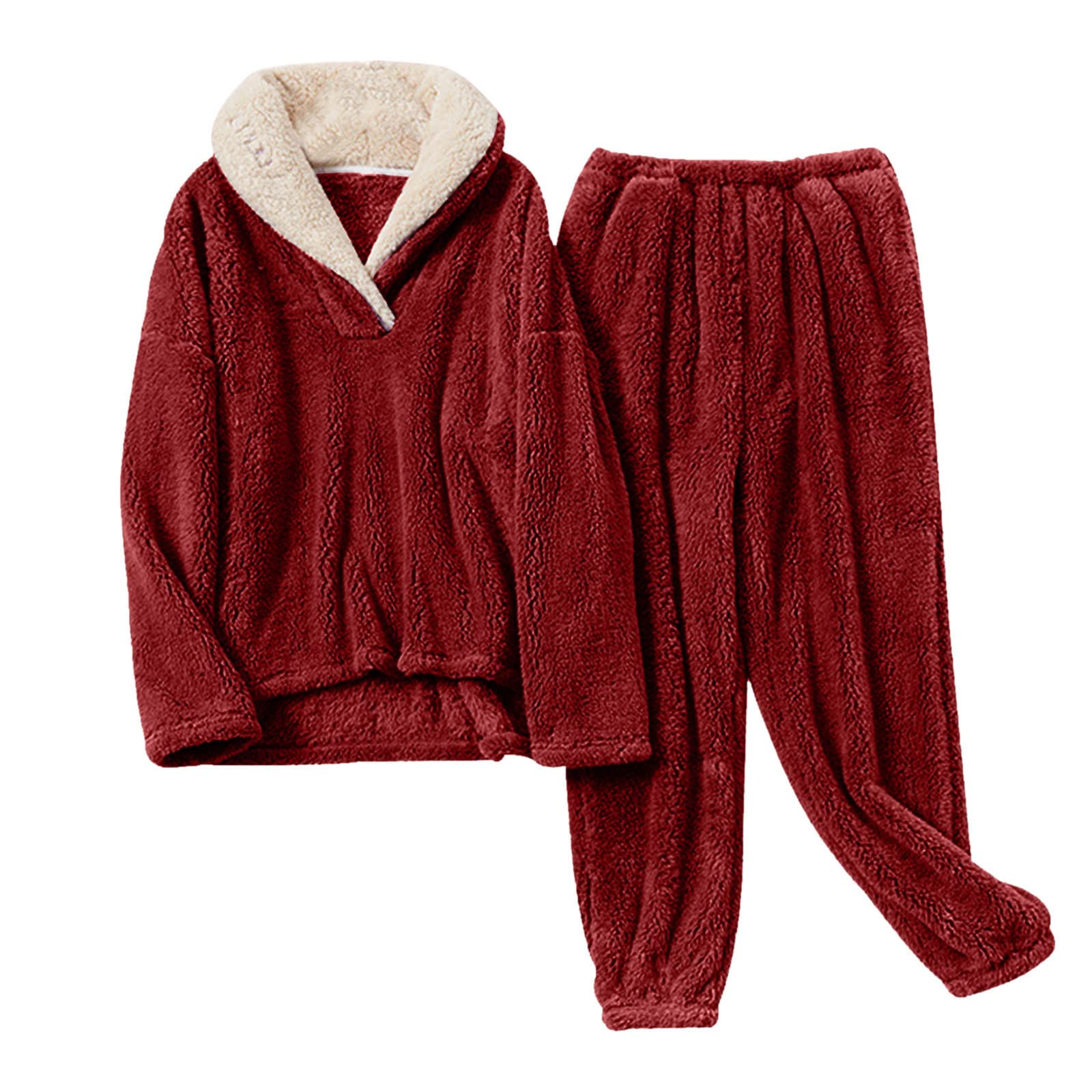 Pigiama da donna invernale termico lungo in pile