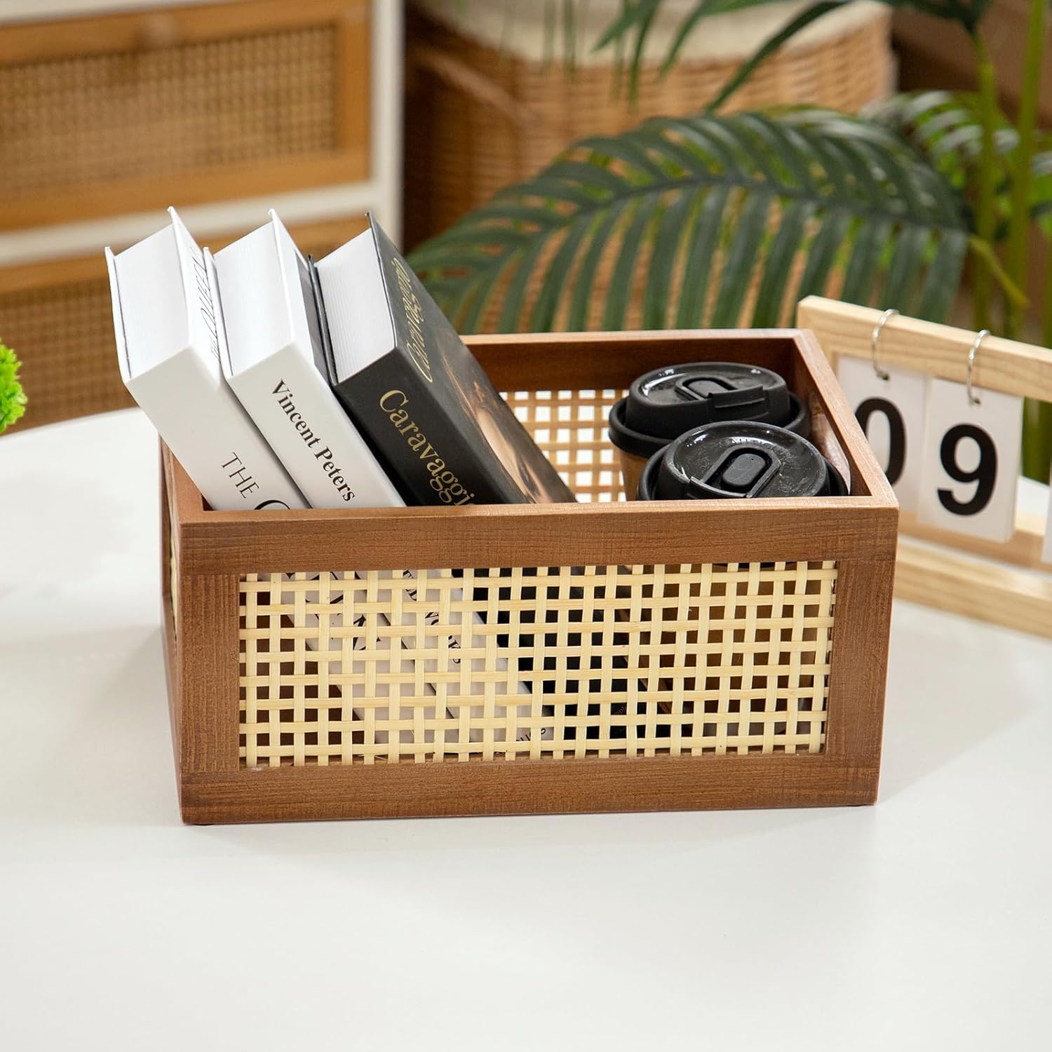 Vintage Wooden Storage Box - 11.8" x 7.9" x 5.5" (30x20x14cm) Rustic Decorative Organizer - Antique Style Keepsake Chest for Jewelry, Photos, Stationery - Handcrafted Wood Box
