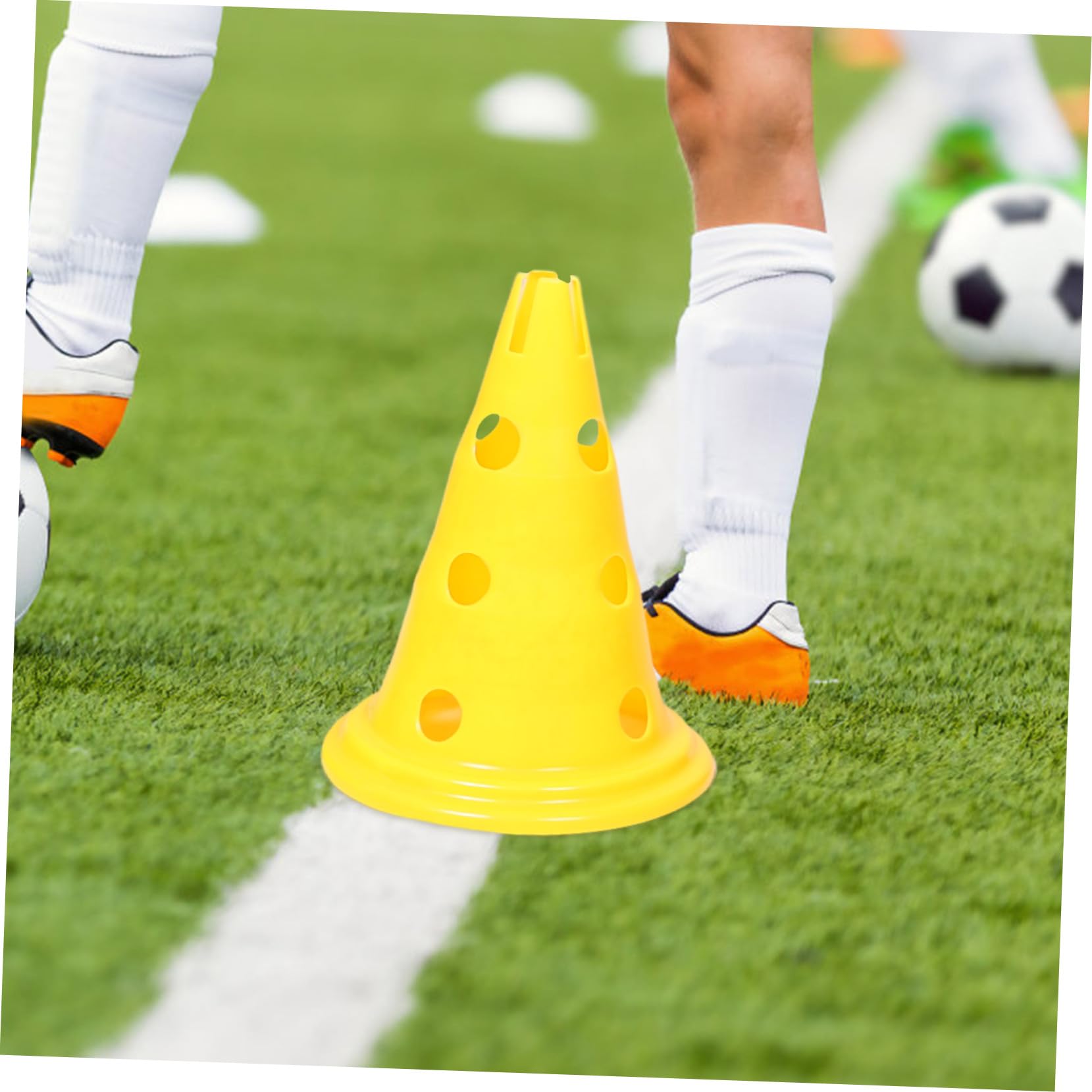 Conos De Entrenamiento Deportivos De Plástico 30 Cm Redondos Agujero, 5 Piezas, Color Naranja, Conos De Agilidad para Fútbol, Baloncesto y Ejercicios Al Aire Libre
