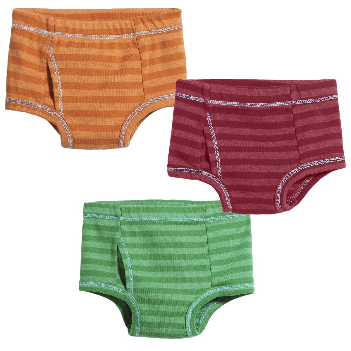 City Threads Made in the USA Boys Cotton Briefs 3-Pack Soft Cotton Baby Rib Boys Underwear Briefs Multipack