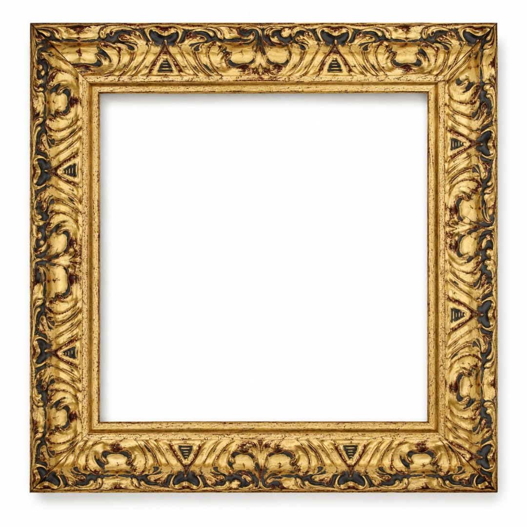 Maestri Artigiani - Cornice per Quadri su Tela con o senza Passepartout Personalizzabile Bianca Oro Antico (Oro Antico, 50 x 70 cm)