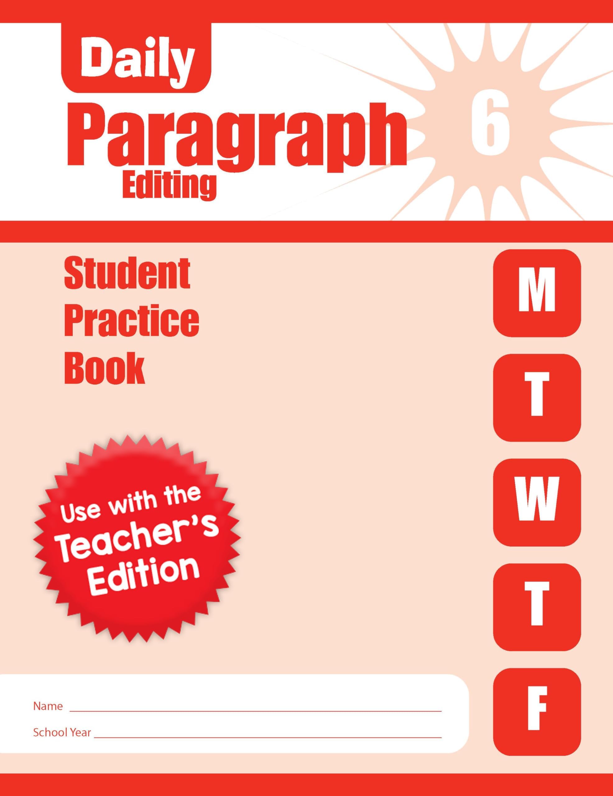Daily Paragraph Editing, Grade 6 Student Workbook