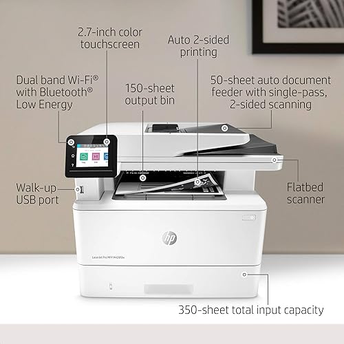 Miniatura 2 de HP Laserjet Pro MFP M428 fdw Impresora láser monocromática inalámbrica todo en uno, color blanco - Imprimir escaneo copia fax - 40 ppm, 1200 x 1200