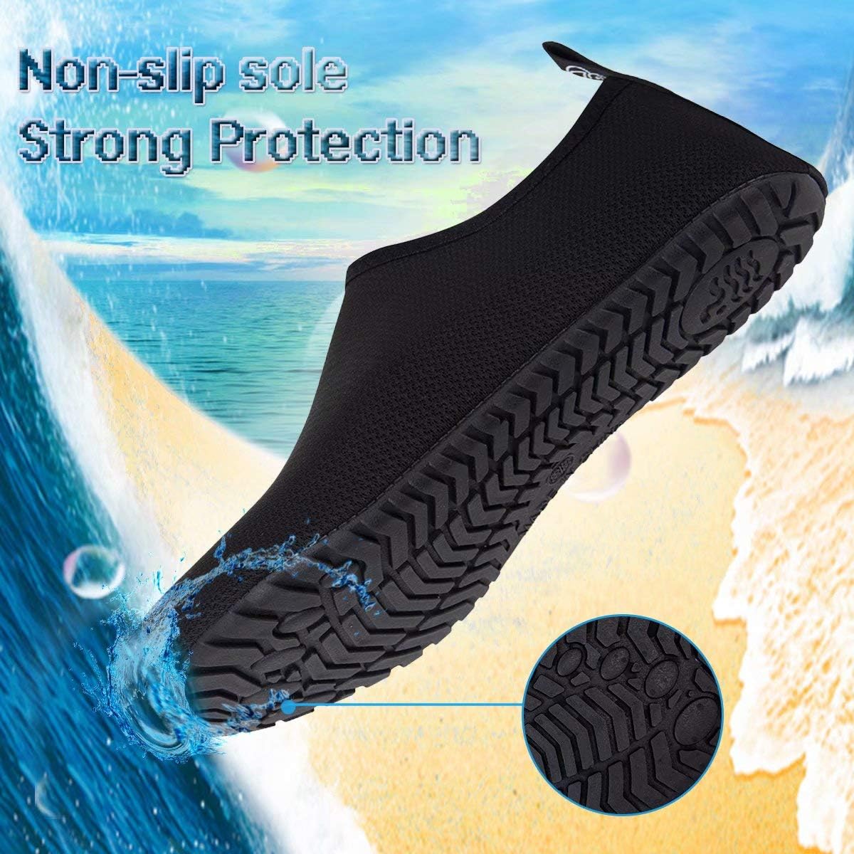 YALOX Water Shoes Women's Men's Outdoor Beach Swimming Aqua Socks Quick-Dry Barefoot Shoes Surfing Yoga Pool Exercise - Image 3
