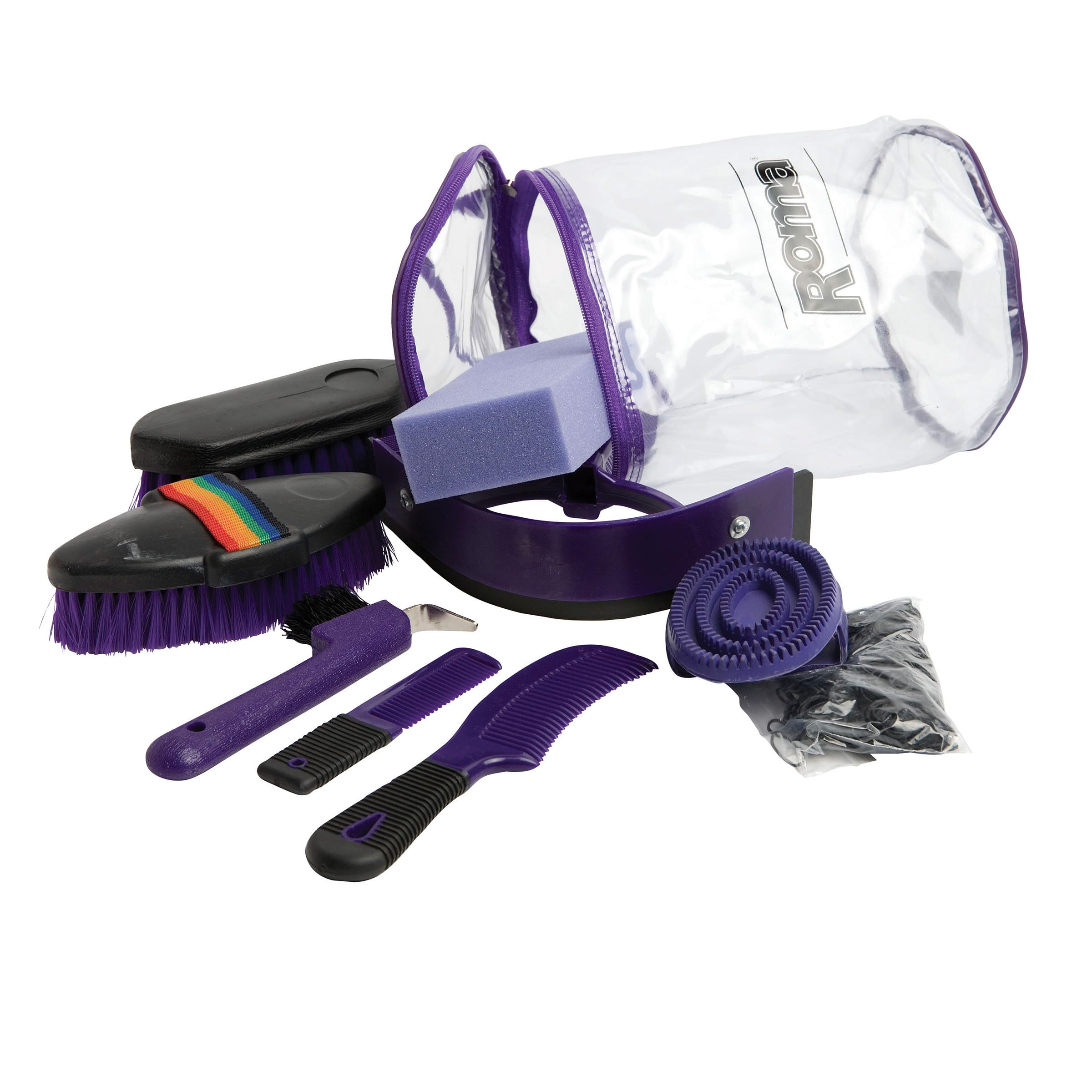 Roma Men's Violet Cylinder 9-Piece Cylinder Grooming Kit, Purple