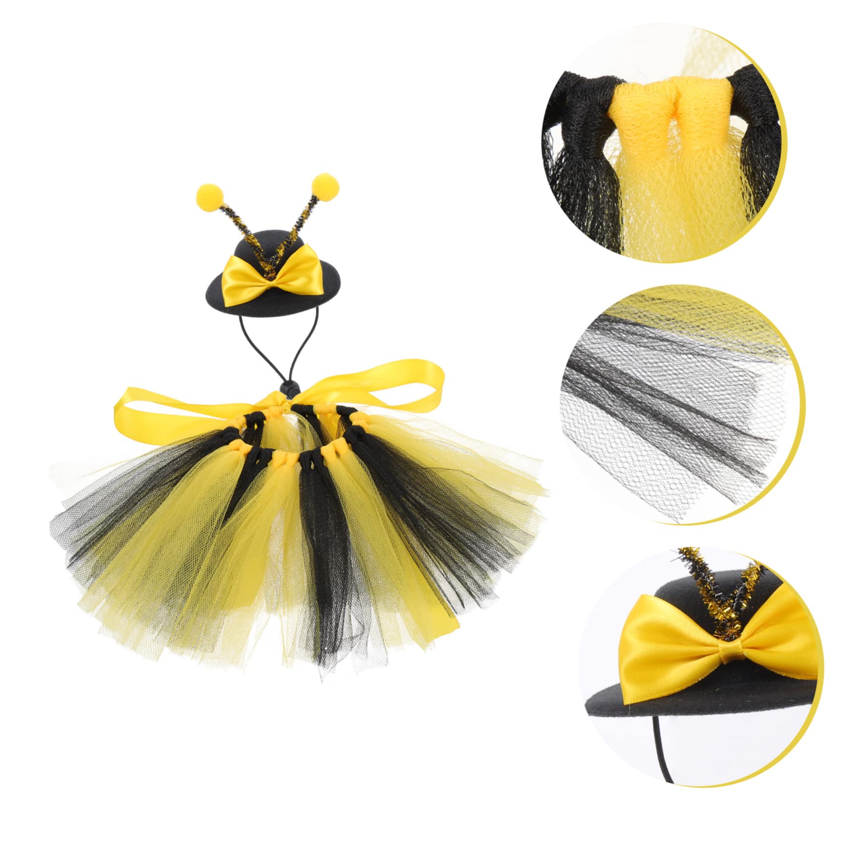 YARNOW 4 Set cappello d'ape abbigliamento per animali domestici da compagnia costumi cane divertenti dog vestiti per cani di piccola taglia da cane