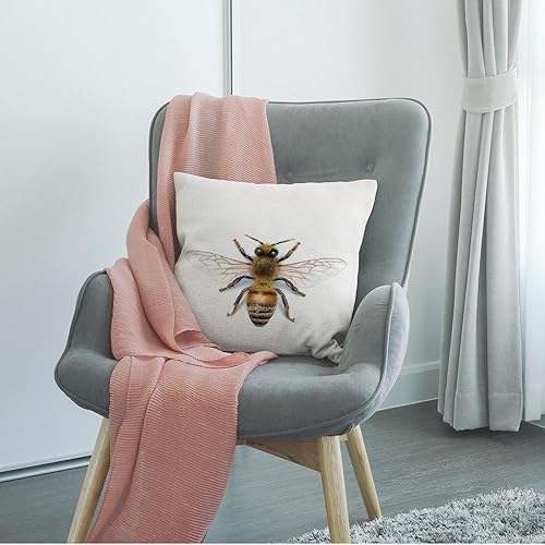 Miniatura 3 de HGOD DESIGNS Funda de almohada de abejas, fundas de almohada decorativas de acuarela de abejas, fundas de almohada de algodón y lino para interiores