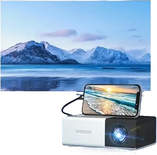 Image of YG300 Portable Mini Projector for Home Cinema Smart TV 3D LED Cinema Video Projector for 4K 1080P HD Movies, Upgraded Version Yg300 600 Lumens HDMI USB Audio (black)