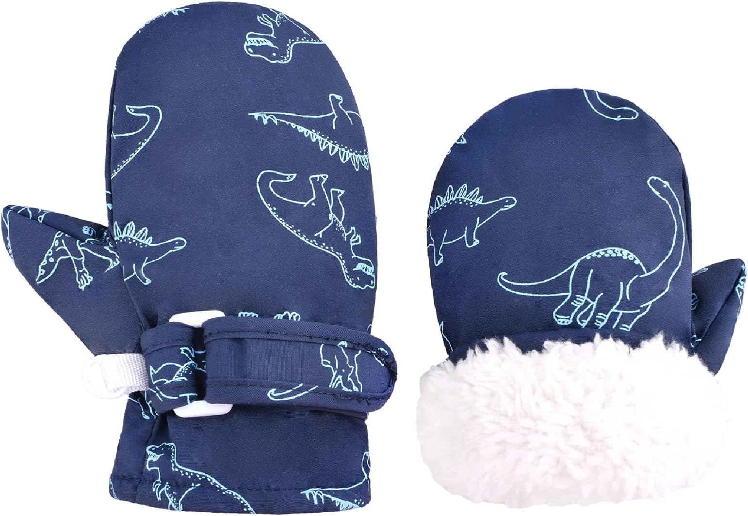 Toddler Winter Mittens Warm Fleece Lined Snow Mittens for Boys Girls Windproof Kids Gloves for Outdoor Activities