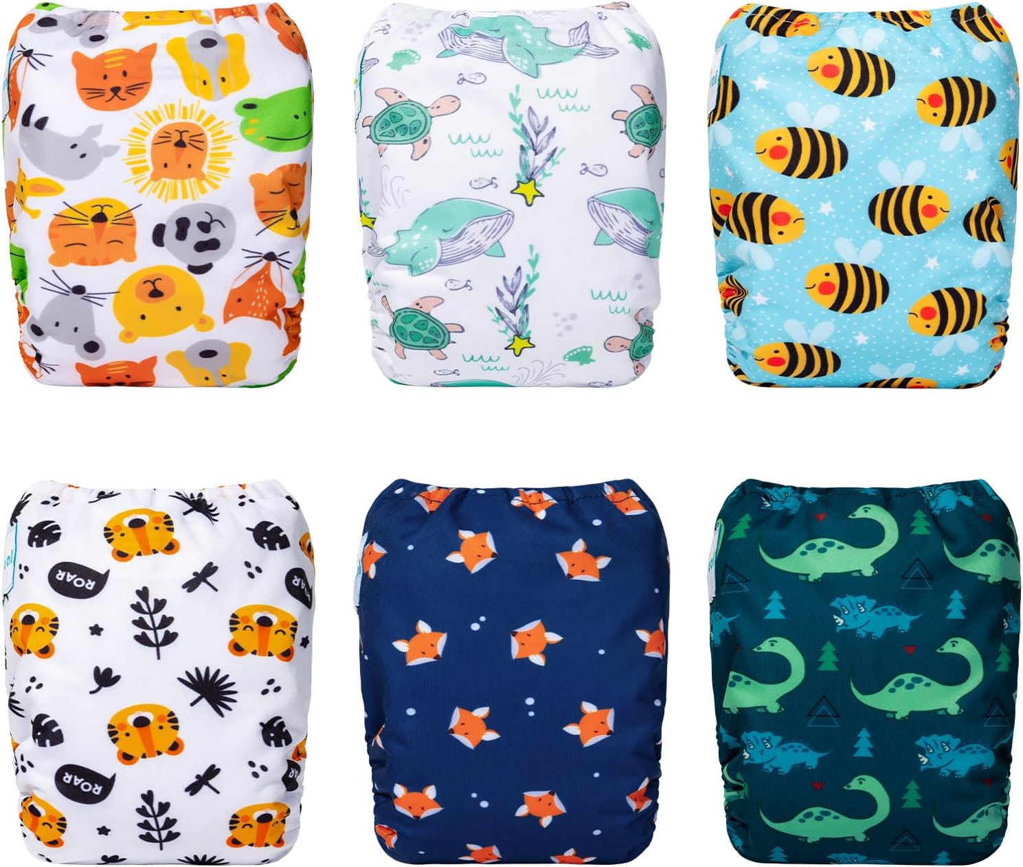 babygoal Newborn Cloth Diapers Pack of 13 for 5-12lbs Preemie Boy, Cloth Diaper Covers 6 Pack with 6pcs Inserts and Wet Bag, Reusable Washable & Waterproof - Image 7