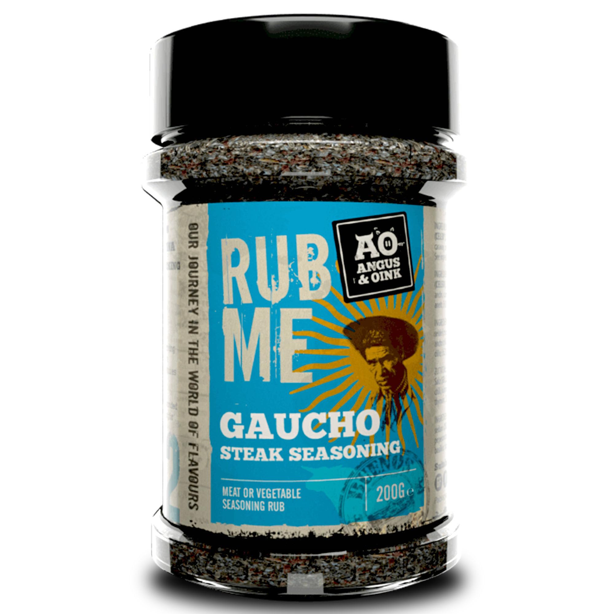 Angus & Oink | Rub Me BBQ Seasoning | Gaucho Flavour | Authentic Argentine Asado Experience | Perfect for Grilling Beef & Lamb | Gluten-Free | 200g