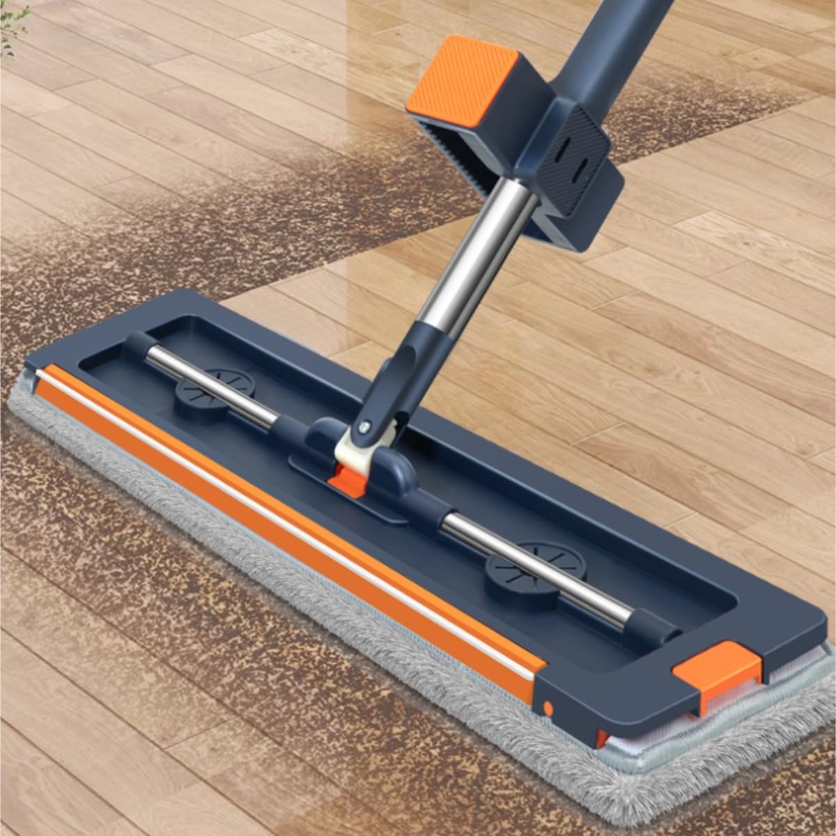 Fregona Fregona con Tableta De Lavado Manos Libres, Herramienta Limpieza Doméstica, Grande Absorción Agua, Perezosa Limpieza Suelo