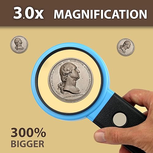 Miniatura 2 de 30 lupas manos libres con 36 luces LED ultra brillantes y estuche, lupa de 40 lupas con soporte para leer joyas, monedas, relojes, manualidades,