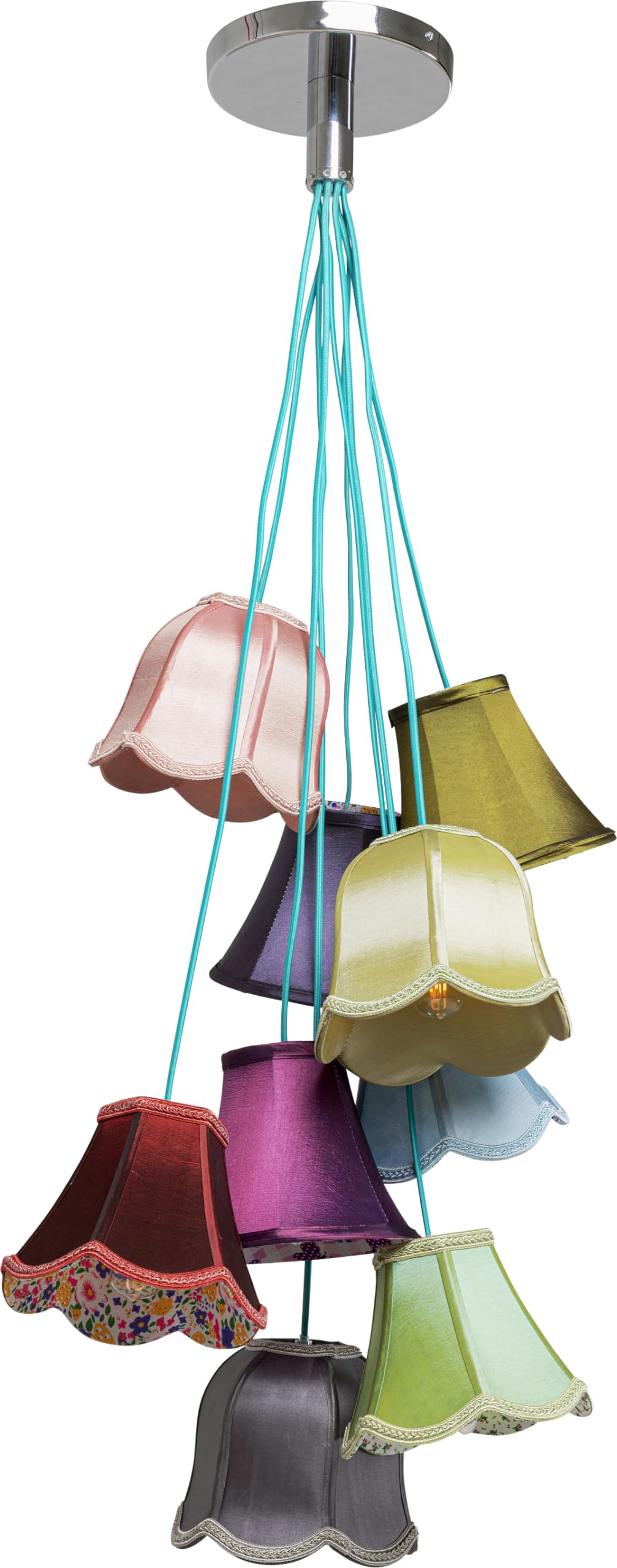 Kare Design Lampada a sospensione Saloon Flowers 9, multicolore