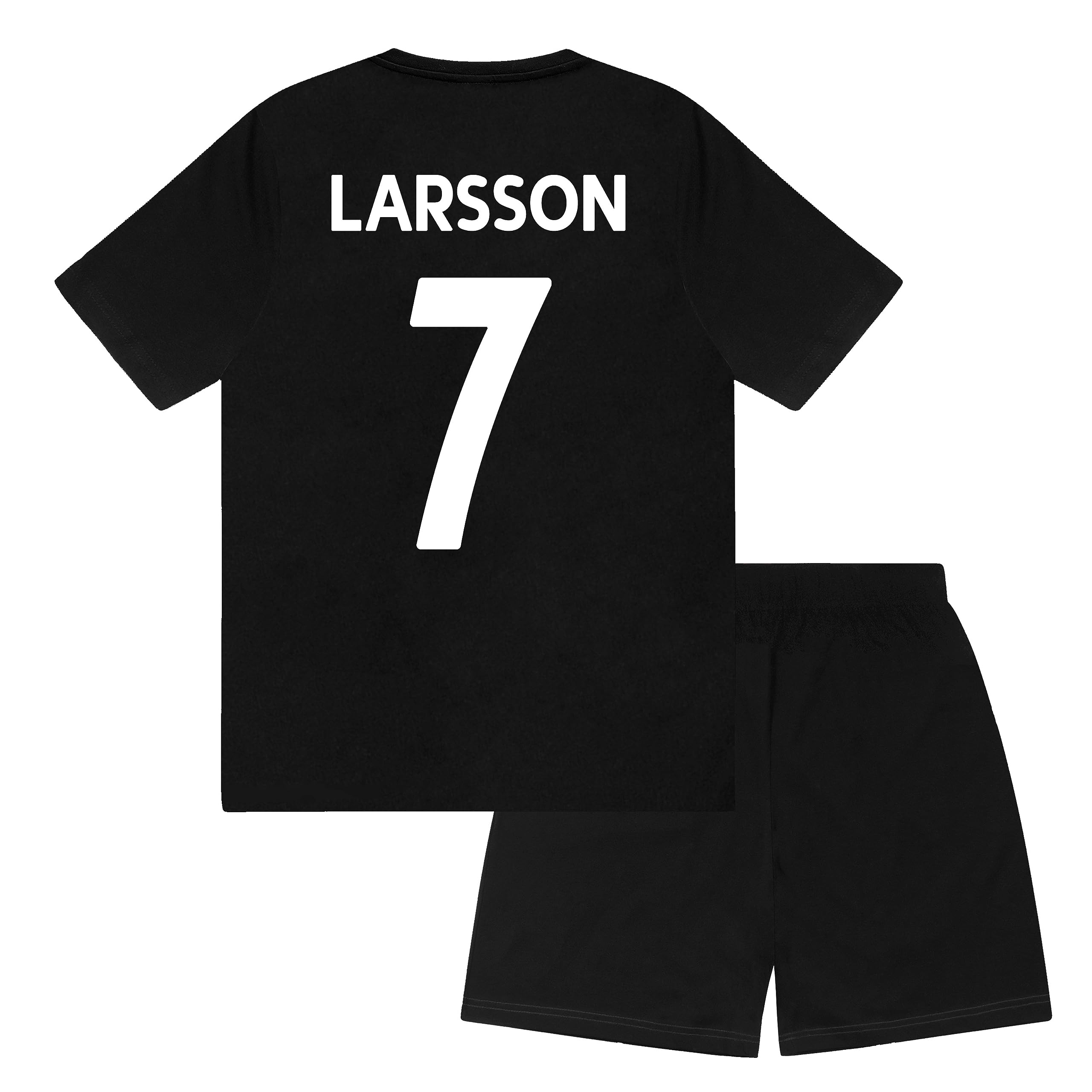 Celtic FC Boys Larsson 7 Sublimation Short Pyjamas Green 6-7 Years