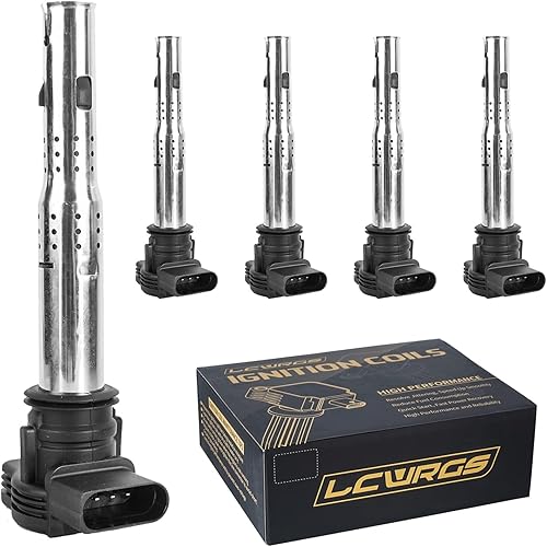LCWRGS Bobina de encendido para L5 2.5 2005 2006 2007 2008 2009 2010 2011 2012 Volkswagen VW Jetta Rabbit Beetle Passat Golf Tiguan GTI Eos CC