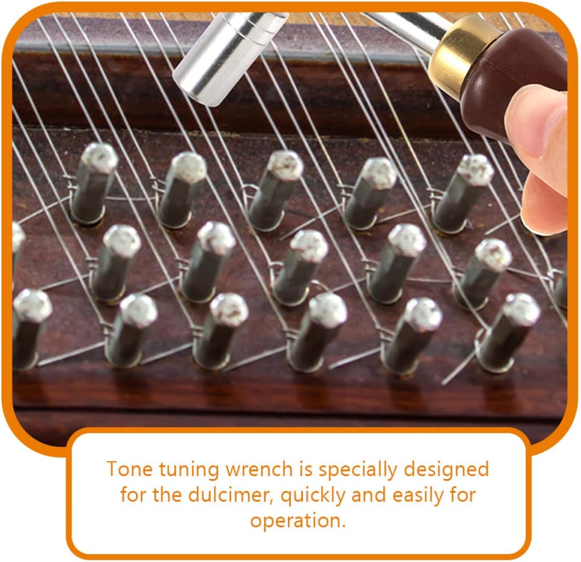 2pcs Yangqin Tuning Wrench High Hardness Ergonomic Design for Dulcimer and Piano Tuning